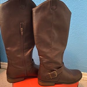 Tall brown boots